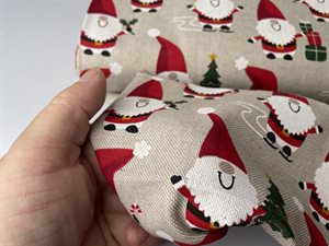 Canvas dekostof - søde nisser og julemotiver